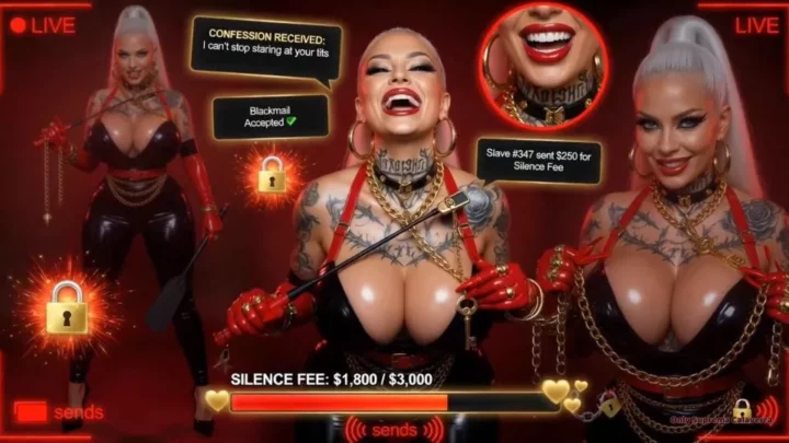 Screenshot 3 from Mistress Misha Goldy – Suprema Calaverra Blackmails Your Filthy Secrets Live