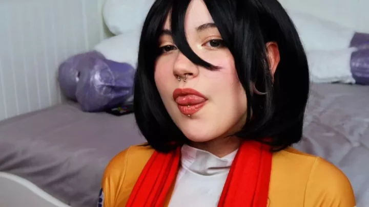 Screenshot 1 from Charlotte Darling – Ahegao Mikasa Breathplay Joi Game