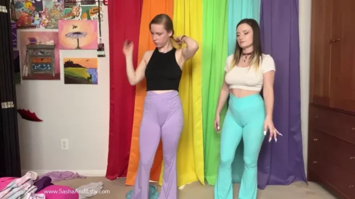 Sashalikescats – Ass Focused Try On Haul With Workout Clothes Leggings Denim